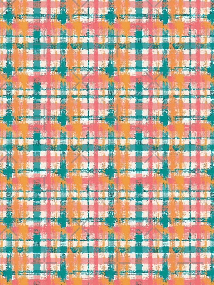 Grunge Orange Scottish Tartan Pattern by SamJanner T-Shirts, Hoodie, Sweatshirt | BlankRebels.com (Image 2)