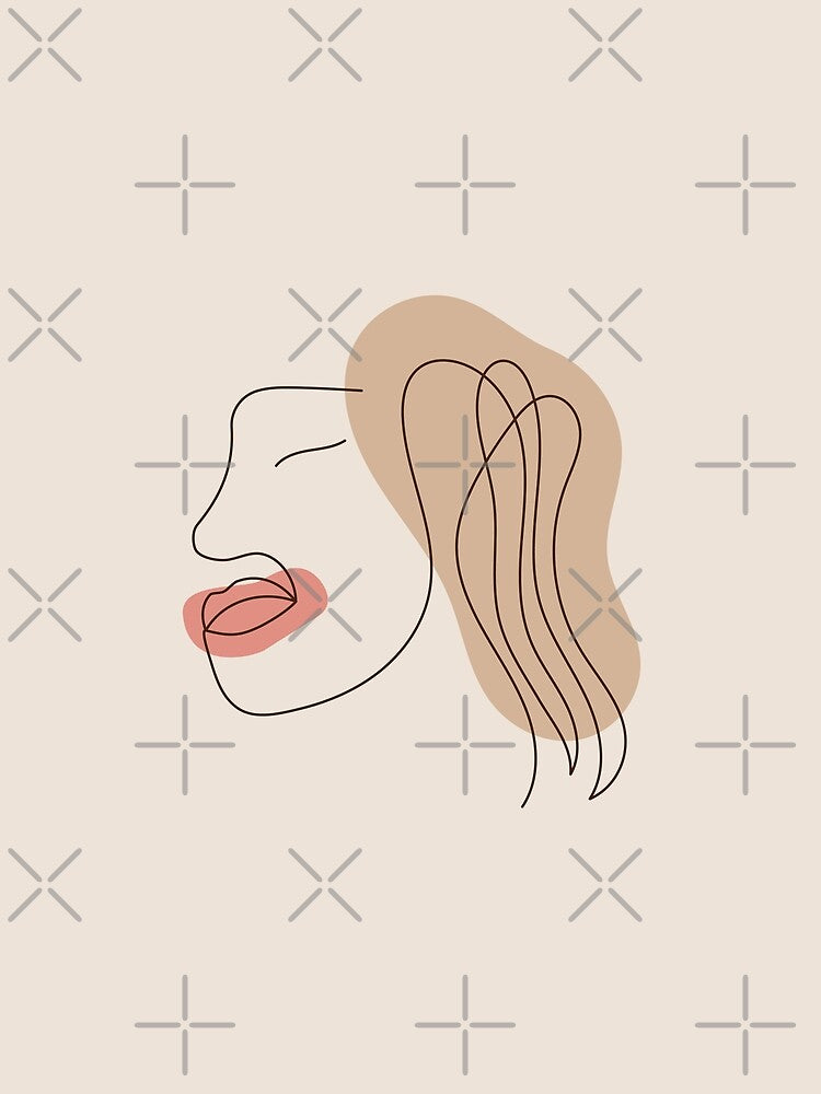 Minimal line art woman face by NazarliNigar T-Shirts, Hoodie, Sweatshirt | BlankRebels.com (Image 2)