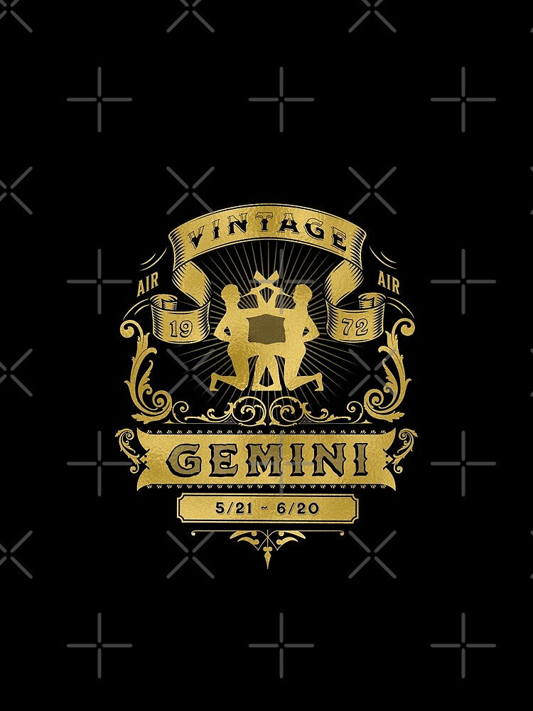The Zodiac Sign of Gemini Golden Vintage 1972 by rhombusOnion T-Shirts, Hoodie, Sweatshirt | BlankRebels.com (Image 2)