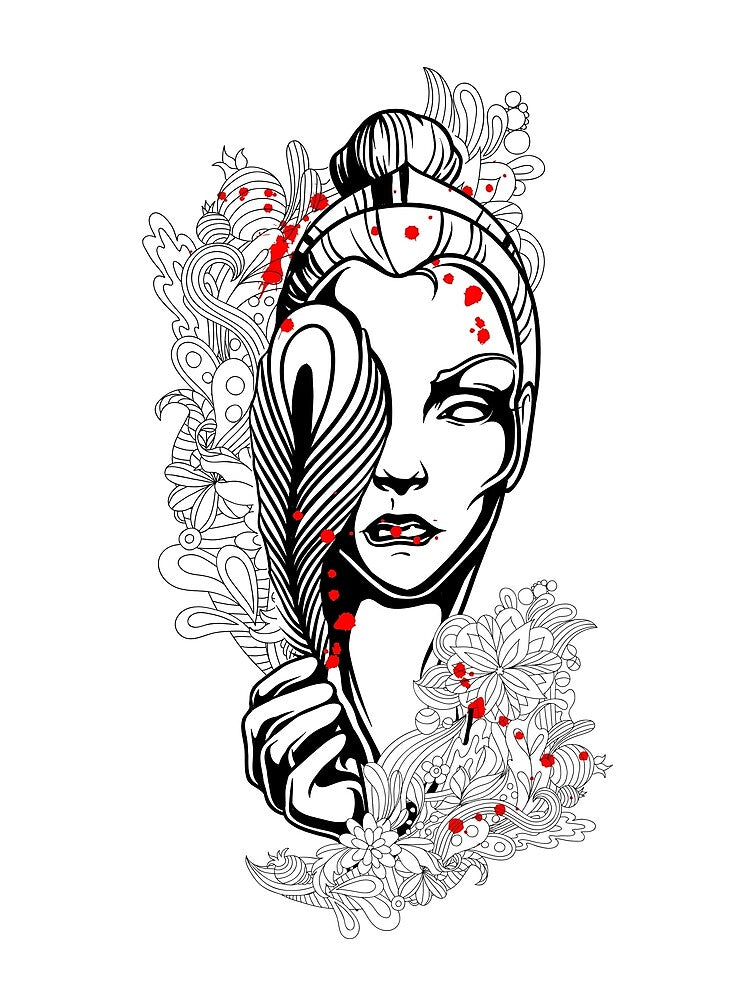 Floral Woman Vector T-shirt by Luxoss Hoodie, Sweatshirt | BlankRebels.com (Image 2)