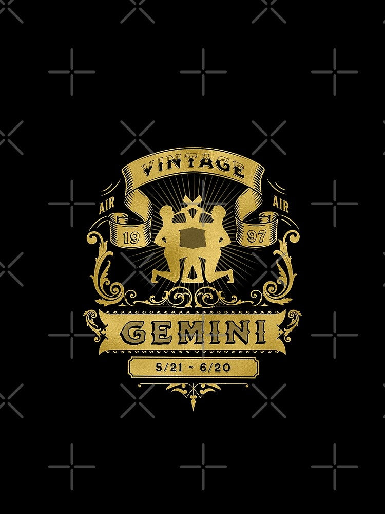 The Zodiac Sign of Gemini Golden Vintage 1997 by rhombusOnion T-Shirts, Hoodie, Sweatshirt | BlankRebels.com (Image 2)
