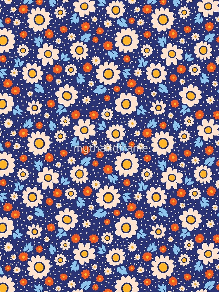 Floral Blue Daisy Floral Flowers by mythandframe T-Shirts, Hoodie, Sweatshirt | BlankRebels.com (Image 2)