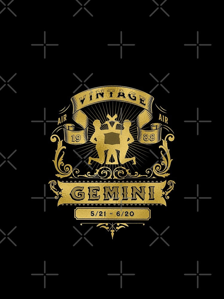The Zodiac Sign of Gemini Golden Vintage 1988 by rhombusOnion T-Shirts, Hoodie, Sweatshirt | BlankRebels.com (Image 2)