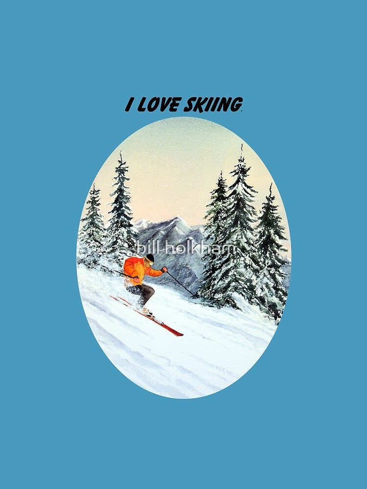 I LOVE SKIING With A Banner by William Holkham T-Shirts, Hoodie, Sweatshirt | BlankRebels.com (Image 2)