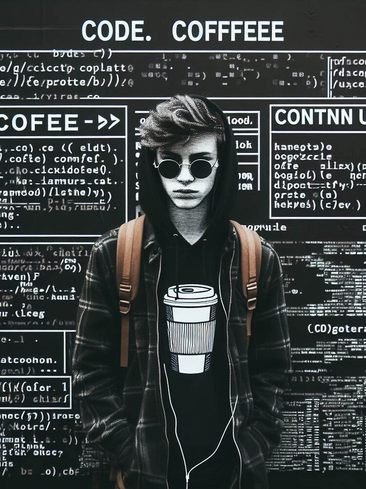 Code and Coffee Fusion by mYaro T-Shirts, Hoodie, Sweatshirt | BlankRebels.com (Image 2)