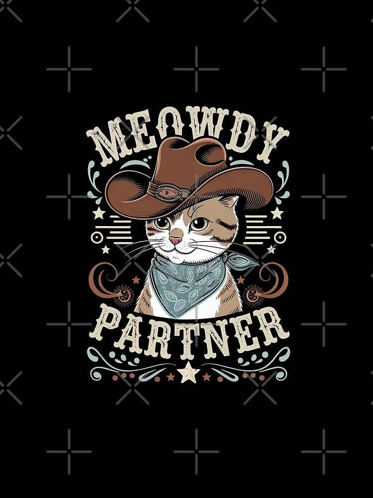 Meowdy Partner Cat Cowboy Hat Funny Country Western by Animal Hug Co. T-Shirts, Hoodie, Sweatshirt (Image 2)