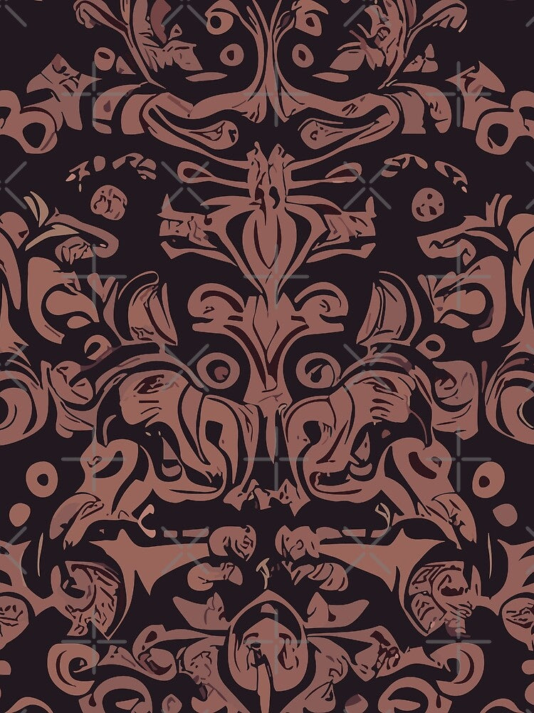 Grunge Brocade in Brown by SamJanner T-Shirts, Hoodie, Sweatshirt | BlankRebels.com (Image 2)