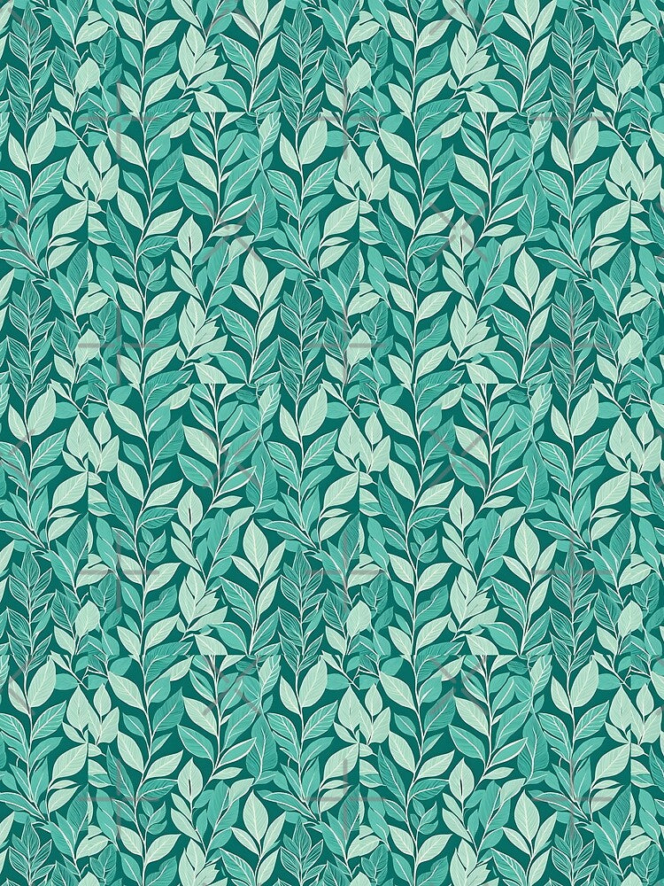 Retro Mid Century Modern Botanical Leaves Leaves, Mint by Prints and Lifestyle T-Shirts, Hoodie, Sweatshirt (Image 2)