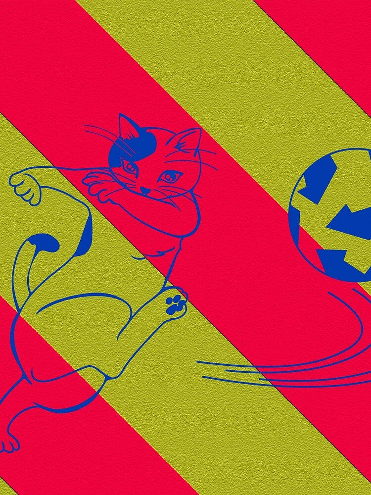 Cat Barca Soccer by Cristopher Ponso