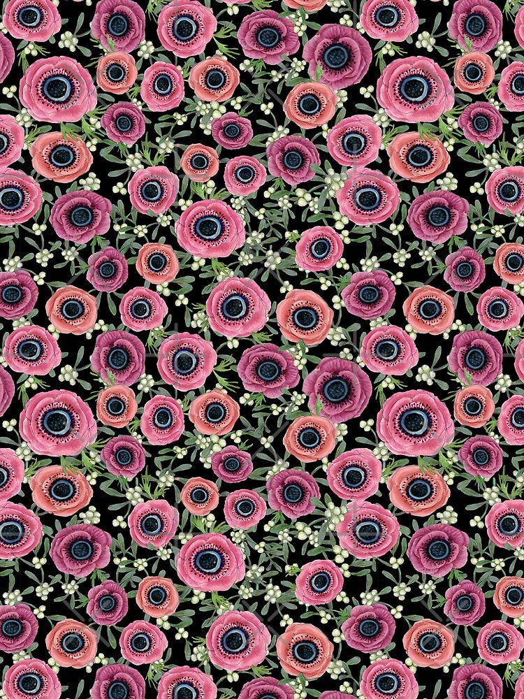 Anemone Floral Watercolor, botanical, by MagentaRose T-Shirts, Hoodie, Sweatshirt | BlankRebels.com (Image 2)