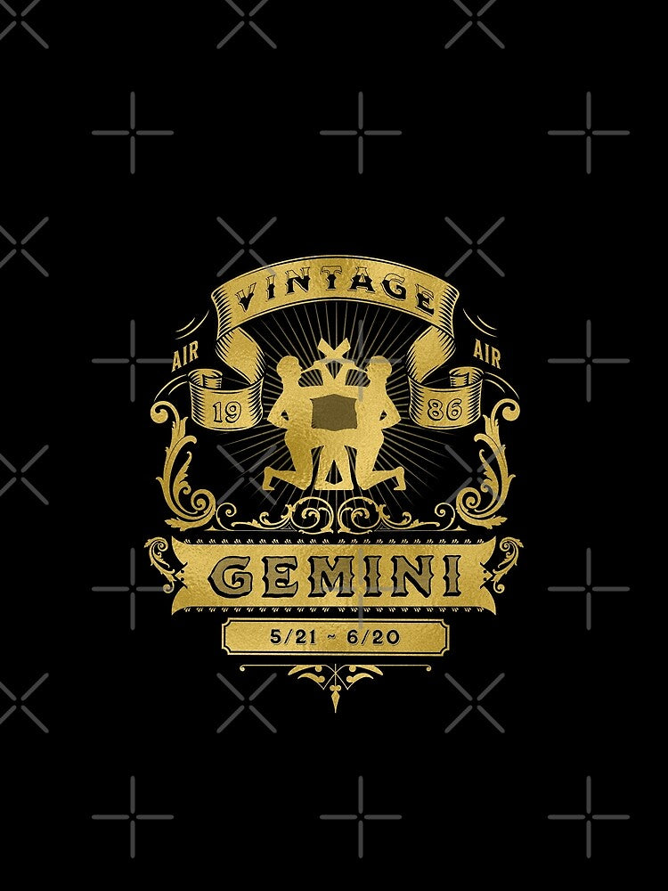 The Zodiac Sign of Gemini Golden Vintage 1986 by rhombusOnion T-Shirts, Hoodie, Sweatshirt | BlankRebels.com (Image 2)