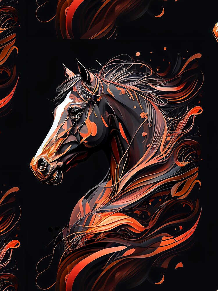 Arabian Horse Riding Abstract Art by WalldeMar T-Shirts, Hoodie, Sweatshirt | BlankRebels.com (Image 2)