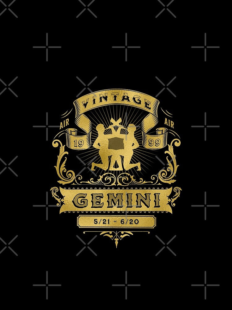 The Zodiac Sign of Gemini Golden Vintage 1999 by rhombusOnion T-Shirts, Hoodie, Sweatshirt | BlankRebels.com (Image 2)