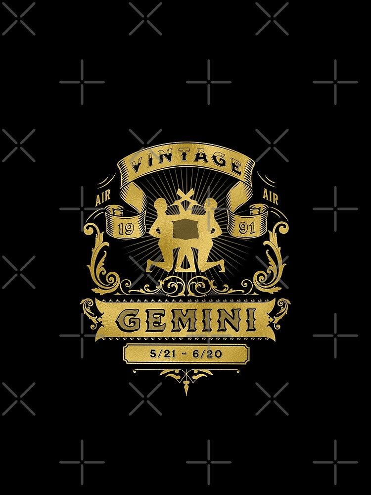 The Zodiac Sign of Gemini Golden Vintage 1991 by rhombusOnion T-Shirts, Hoodie, Sweatshirt | BlankRebels.com (Image 2)