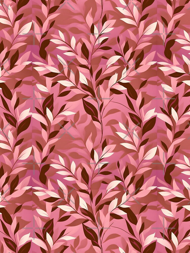Retro Mid Century Modern Botanical Leaves Peach by Prints and Lifestyle T-Shirts, Hoodie, Sweatshirt (Image 2)