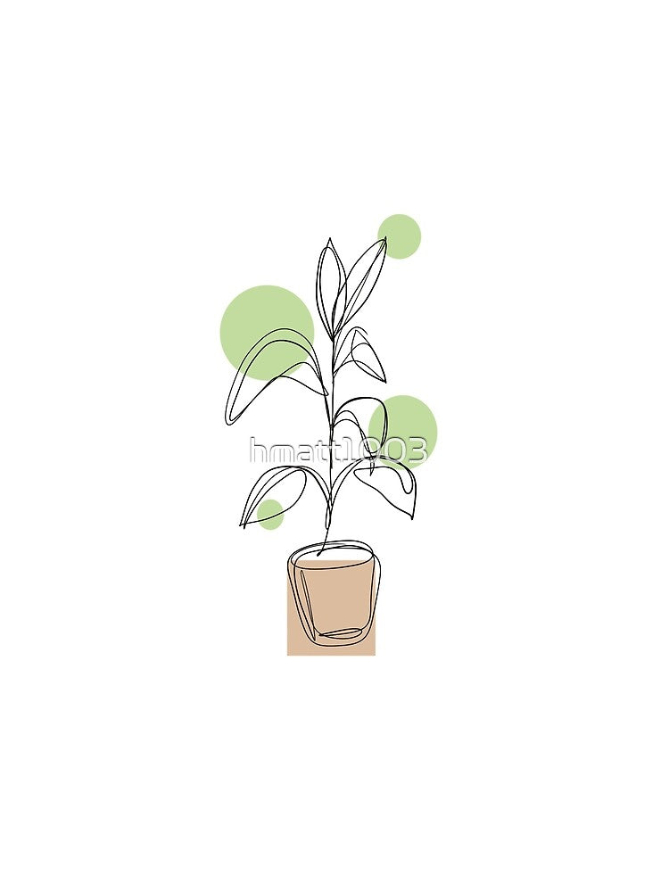 Line Art Plant Drawing by hmatt1003 T-Shirts, Hoodie, Sweatshirt | BlankRebels.com (Image 2)