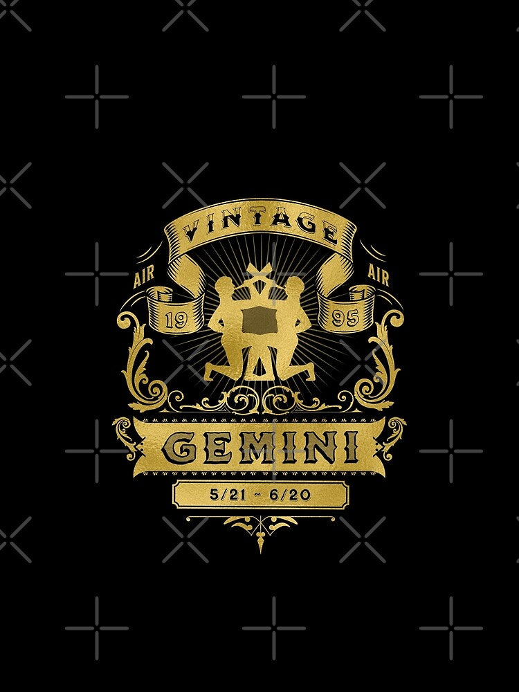 The Zodiac Sign of Gemini Golden Vintage 1995 by rhombusOnion T-Shirts, Hoodie, Sweatshirt | BlankRebels.com (Image 2)