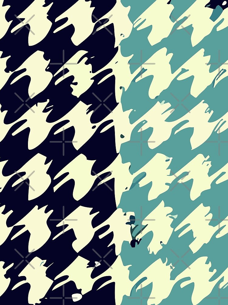 Houndstooth pattern in black and blue grey by SamJanner T-Shirts, Hoodie, Sweatshirt | BlankRebels.com (Image 2)