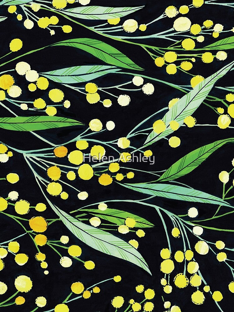 Wattle Modern Native Floral by Helen Ashley