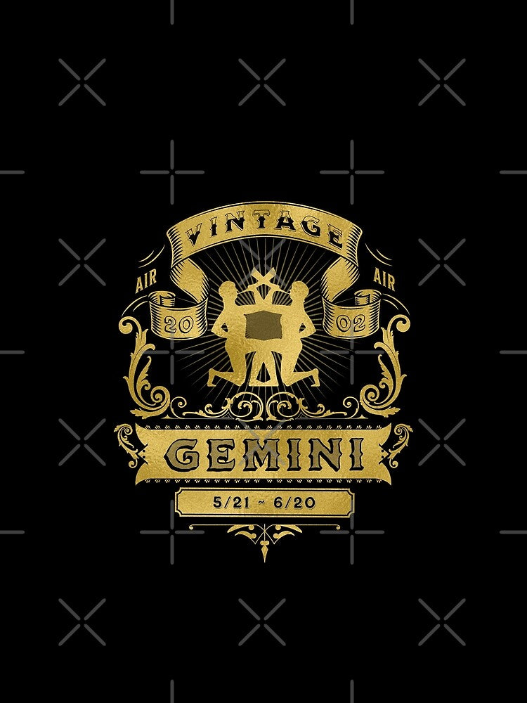 The Zodiac Sign of Gemini Golden Vintage 2002 by rhombusOnion T-Shirts, Hoodie, Sweatshirt | BlankRebels.com (Image 2)