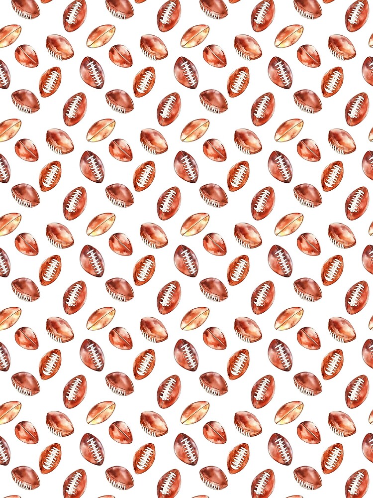 Football Frenzy Pattern - Sporty Watercolor by Dewdrop & Fern T-Shirts, Hoodie, Sweatshirt | BlankRebels.com (Image 2)