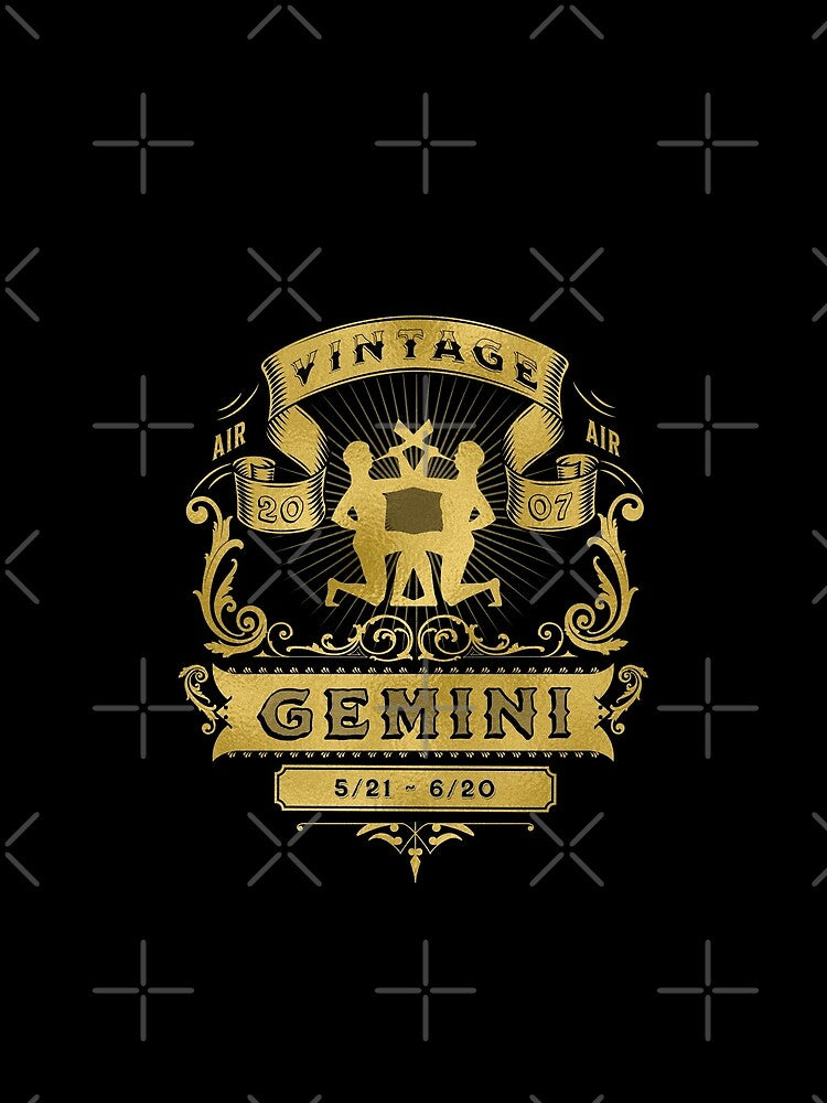 The Zodiac Sign of Gemini Golden Vintage 2007 by rhombusOnion T-Shirts, Hoodie, Sweatshirt | BlankRebels.com (Image 2)