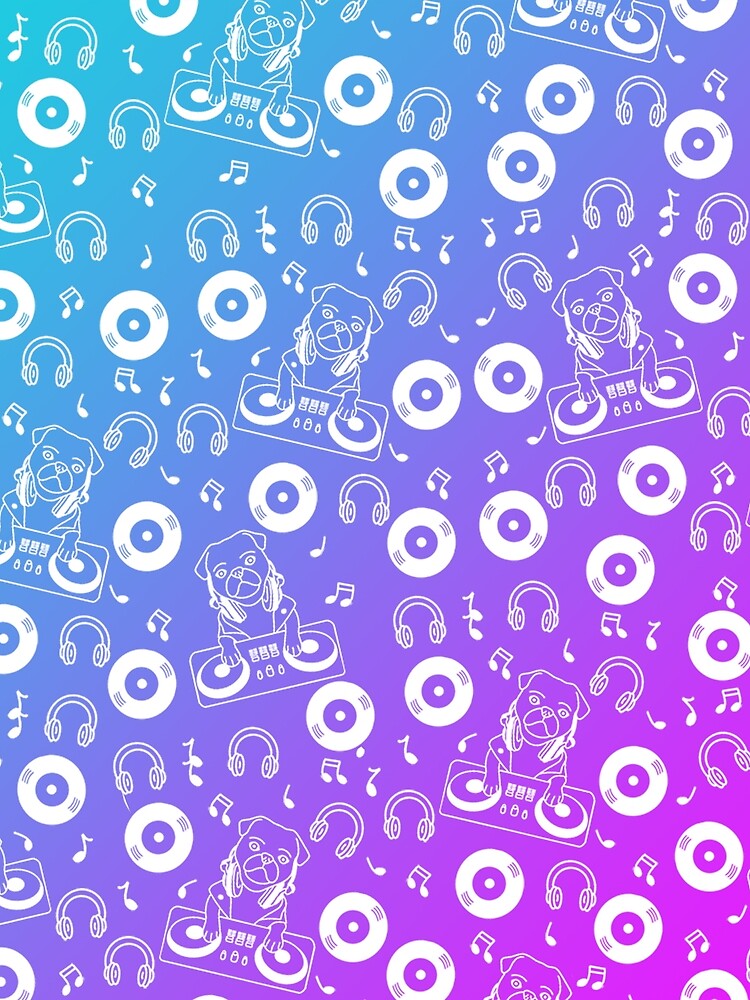 DJ Pug - Blue/Purple by Pugs & Co T-Shirts, Hoodie, Sweatshirt | BlankRebels.com (Image 2)