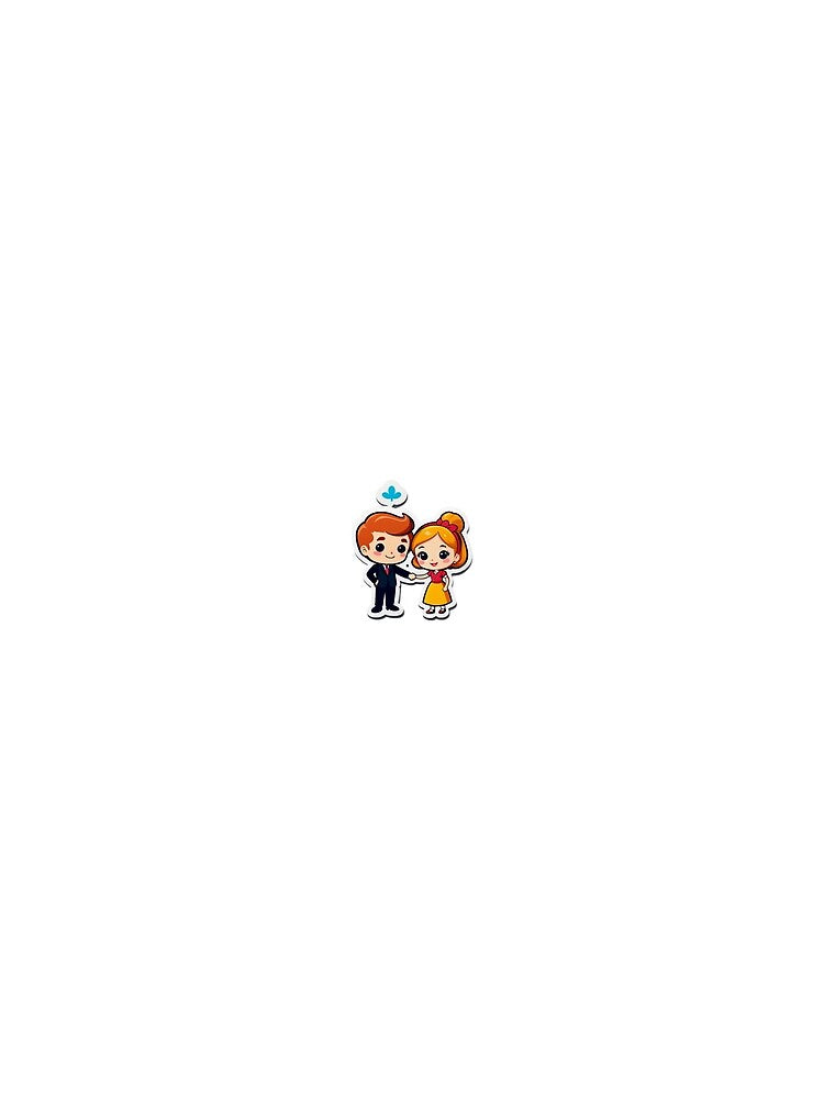 Cute Chibi Couple Sticker – Adorable Kawaii Love Art" by Duovibes T-Shirts, Hoodie, Sweatshirt | BlankRebels.com (Image 2)