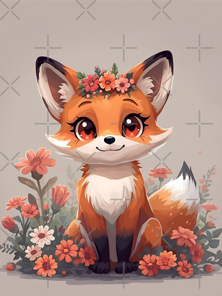 Fox with flower wreath by SimonsDesignArt T-Shirts, Hoodie, Sweatshirt | BlankRebels.com (Image 2)