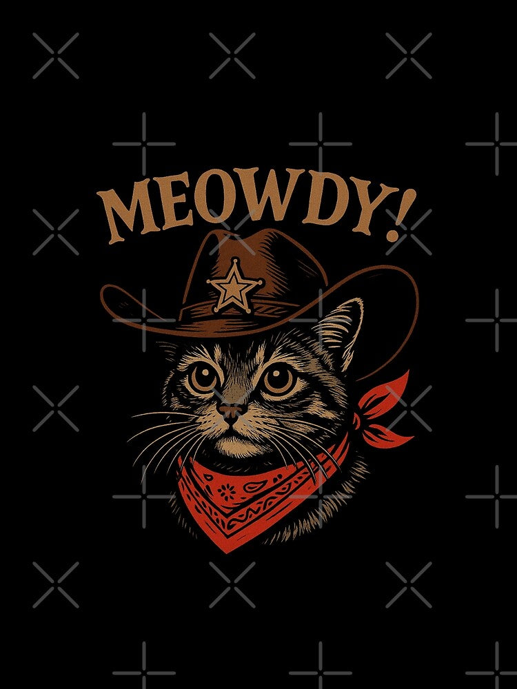 Meowdy Cowboy Cat Western Style Funny Retro Outfit by Animal Hug Co. T-Shirts, Hoodie, Sweatshirt | BlankRebels.com (Image 2)