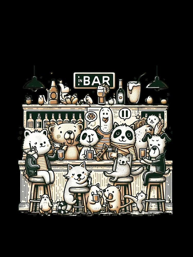 animal are hangout with friend in the bar at the night by MrBacust7101 T-Shirts, Hoodie, Sweatshirt (Image 2)