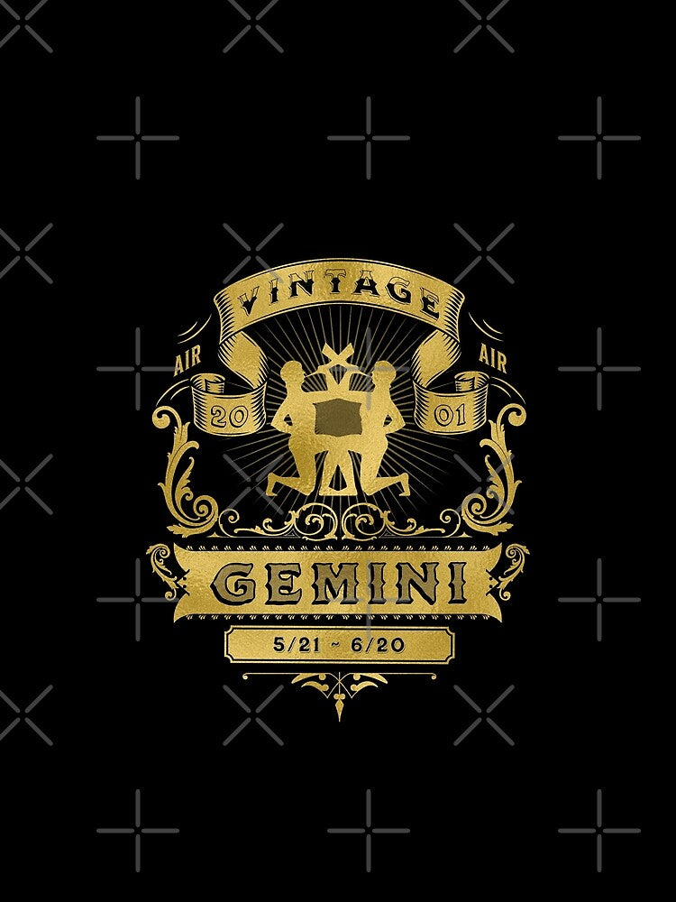 The Zodiac Sign of Gemini Golden Vintage 2001 by rhombusOnion T-Shirts, Hoodie, Sweatshirt | BlankRebels.com (Image 2)