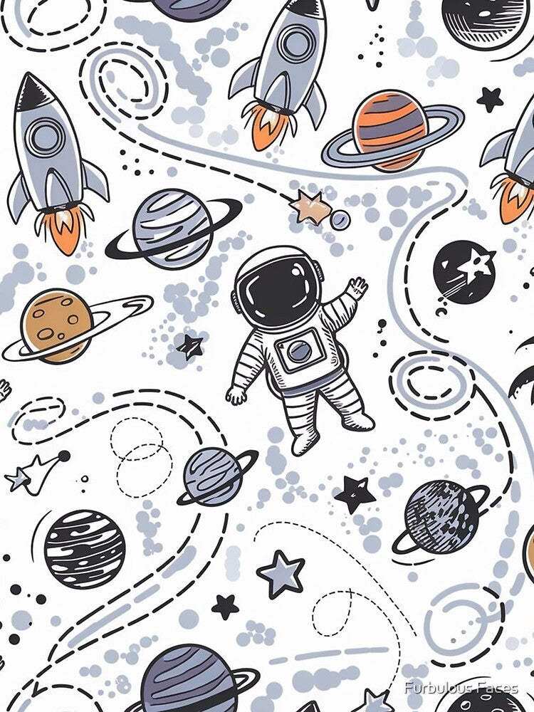 Whimsical Space Explorers Pattern by Furbulous Faces