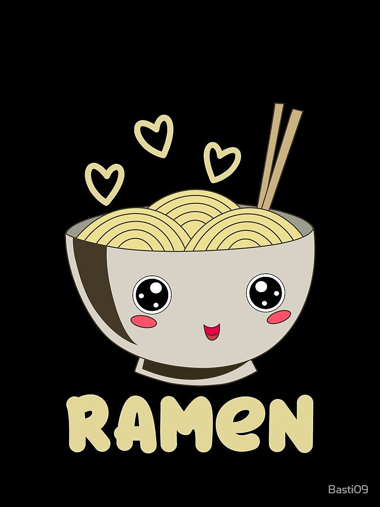 Kawaii Ramen Love Japanese Noodle Lover by Basti09 T-Shirts, Hoodie, Sweatshirt | BlankRebels.com (Image 2)
