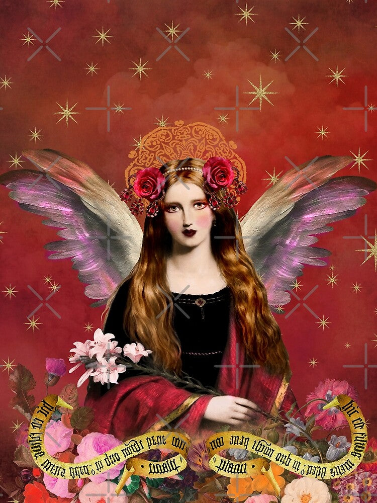 Pre Raphaelite Angel In Red by Demeters Spring T-Shirts, Hoodie, Sweatshirt | BlankRebels.com (Image 2)