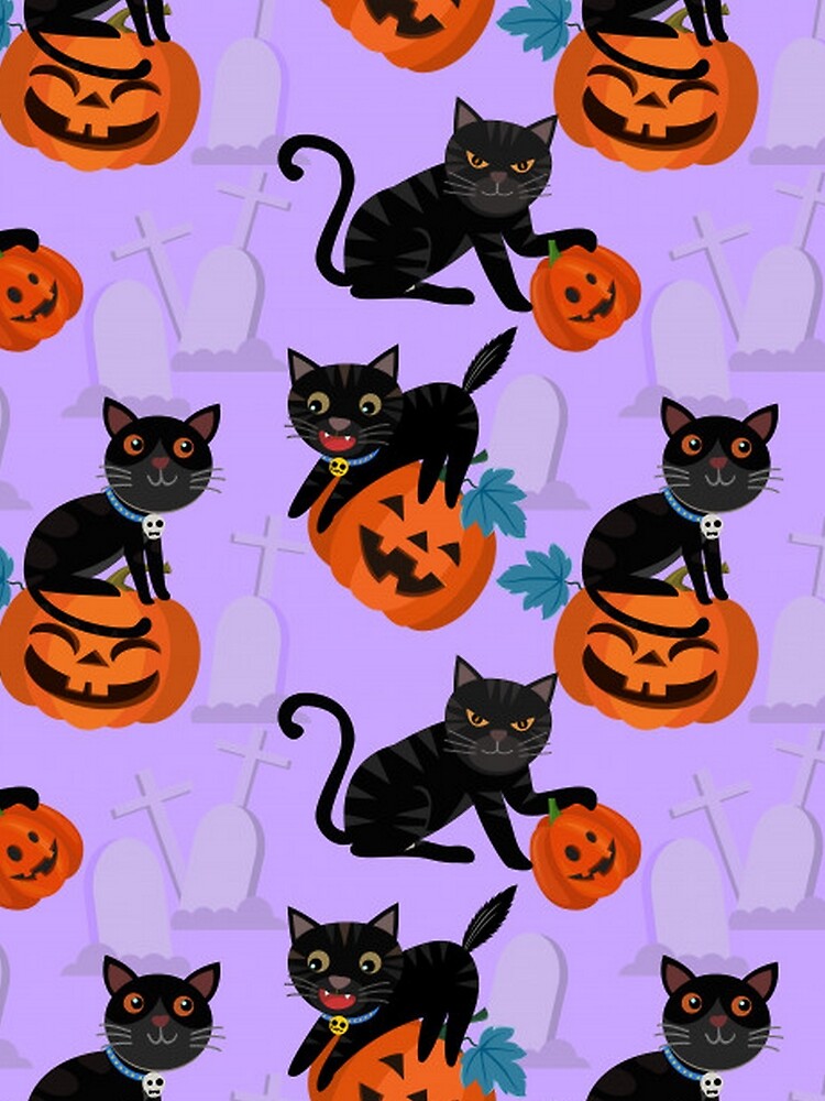 Halloween Black Cat and Pumpkins by pugmom4 T-Shirts, Hoodie, Sweatshirt | BlankRebels.com (Image 2)