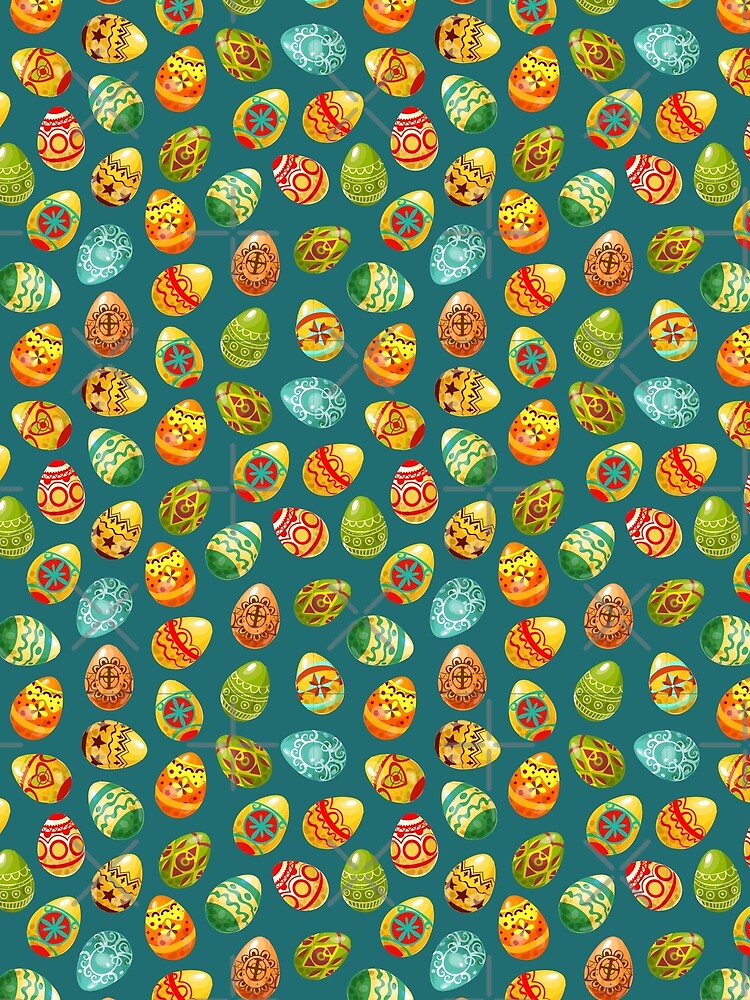 Easter Eggs - Decorated Eggs - Green - Happy Easter Holiday by MrRoccoBlue T-Shirts, Hoodie, Sweatshirt (Image 2)