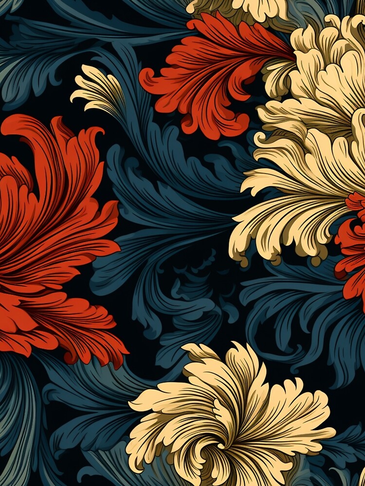 Floral Pattern on Black by Nicholas Panek T-Shirts, Hoodie, Sweatshirt | BlankRebels.com (Image 2)