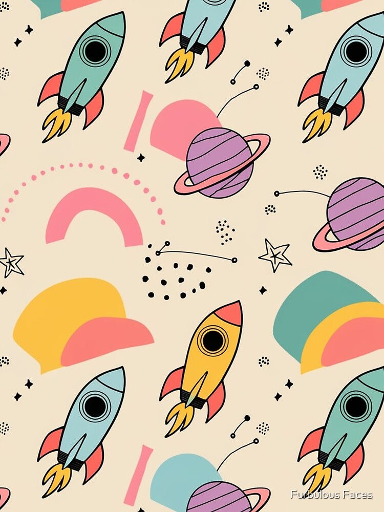 Cosmic Kids Space Pattern by Furbulous Faces T-Shirts, Hoodie, Sweatshirt | BlankRebels.com (Image 2)