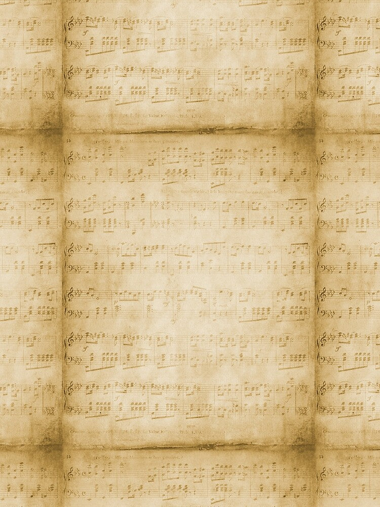 Vintage Sheet Music Distressed Paper Background by critterville T-Shirts, Hoodie, Sweatshirt | BlankRebels.com (Image 2)