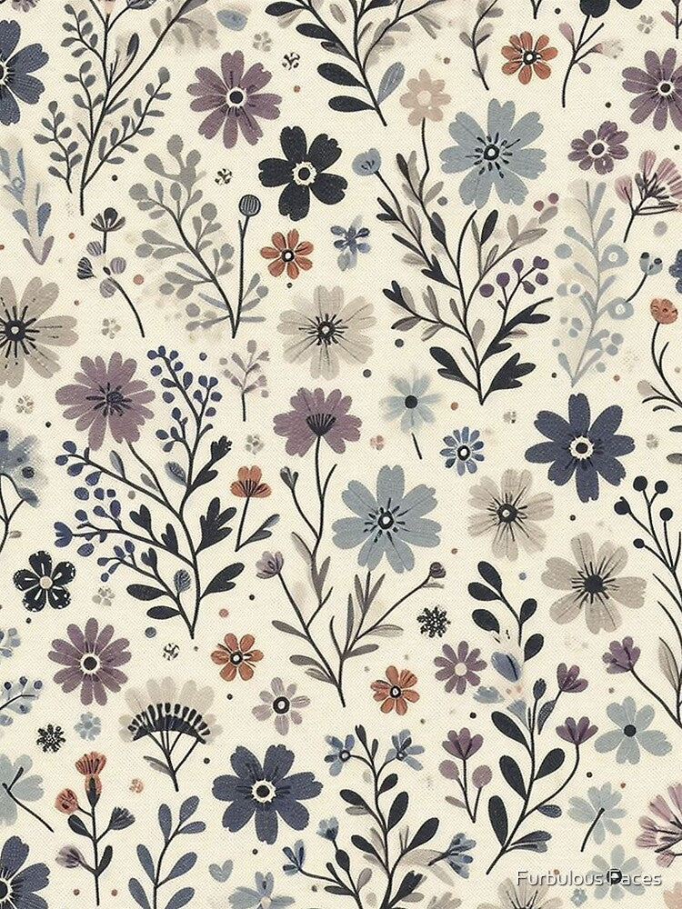 Muted Tones Flower Design by Furbulous Faces T-Shirts, Hoodie, Sweatshirt | BlankRebels.com (Image 2)