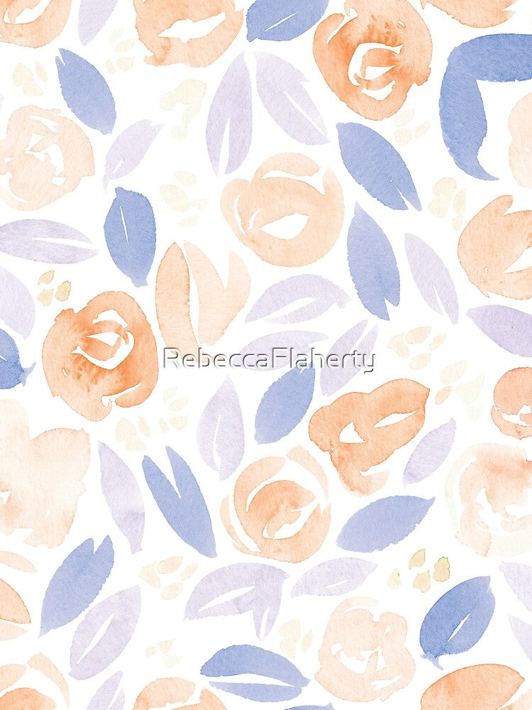 Floral Pattern #2 | Peach Lilac Palette by RebeccaFlaherty T-Shirts, Hoodie, Sweatshirt | BlankRebels.com (Image 2)