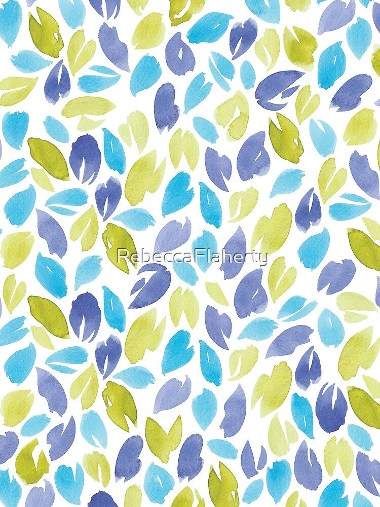 Watercolour Petals | Green and Blue by RebeccaFlaherty T-Shirts, Hoodie, Sweatshirt | BlankRebels.com (Image 2)