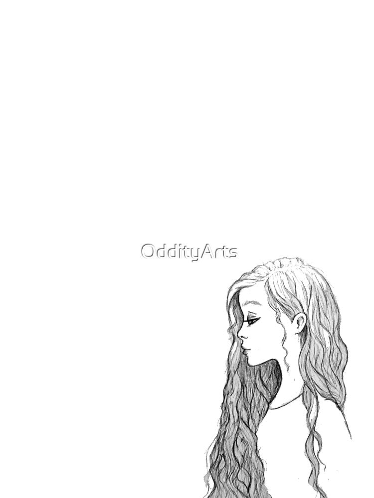 long hair cartoon girl by OddityArts T-Shirts, Hoodie, Sweatshirt | BlankRebels.com (Image 2)
