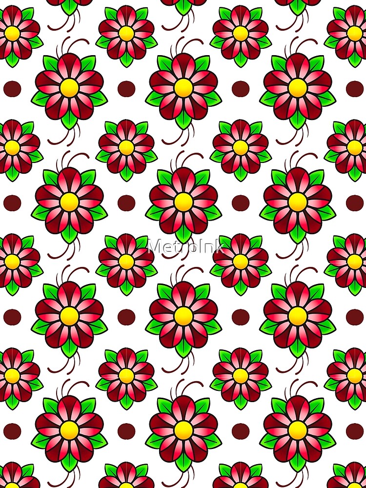 Traditional flower by MetroInk T-Shirts, Hoodie, Sweatshirt | BlankRebels.com (Image 2)