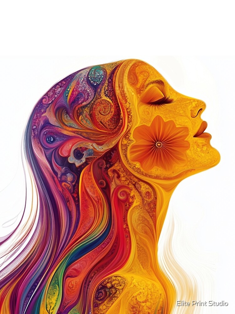 portrait of a hippie woman by Elite Print Studio T-Shirts, Hoodie, Sweatshirt | BlankRebels.com (Image 2)
