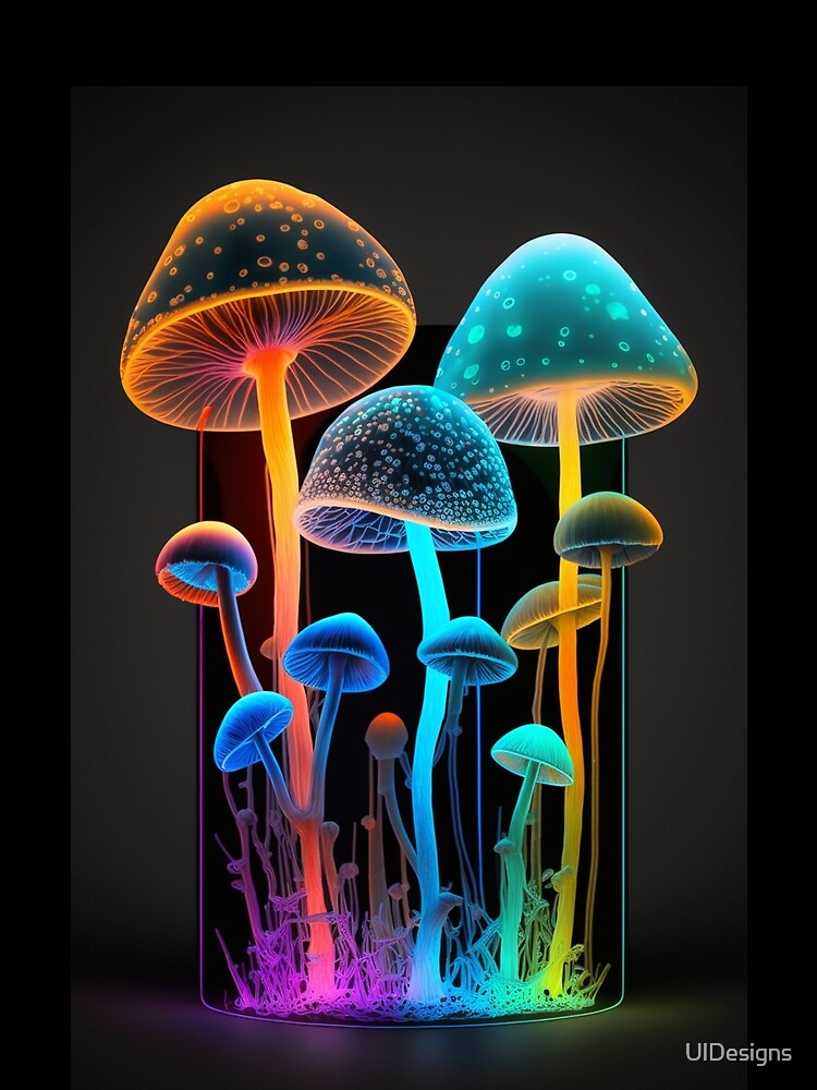 Tall Colorful Neon Mushrooms by UlDesigns T-Shirts, Hoodie, Sweatshirt | BlankRebels.com (Image 2)