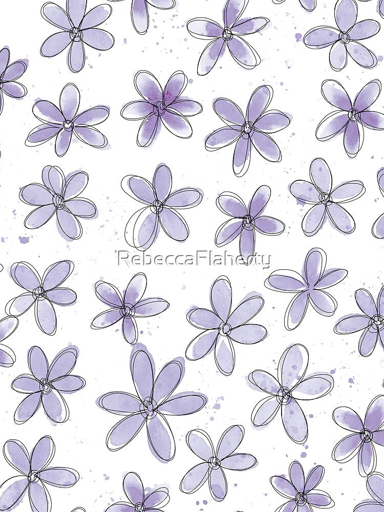 Floral Pattern #6 | Light Purple by RebeccaFlaherty T-Shirts, Hoodie, Sweatshirt | BlankRebels.com (Image 2)