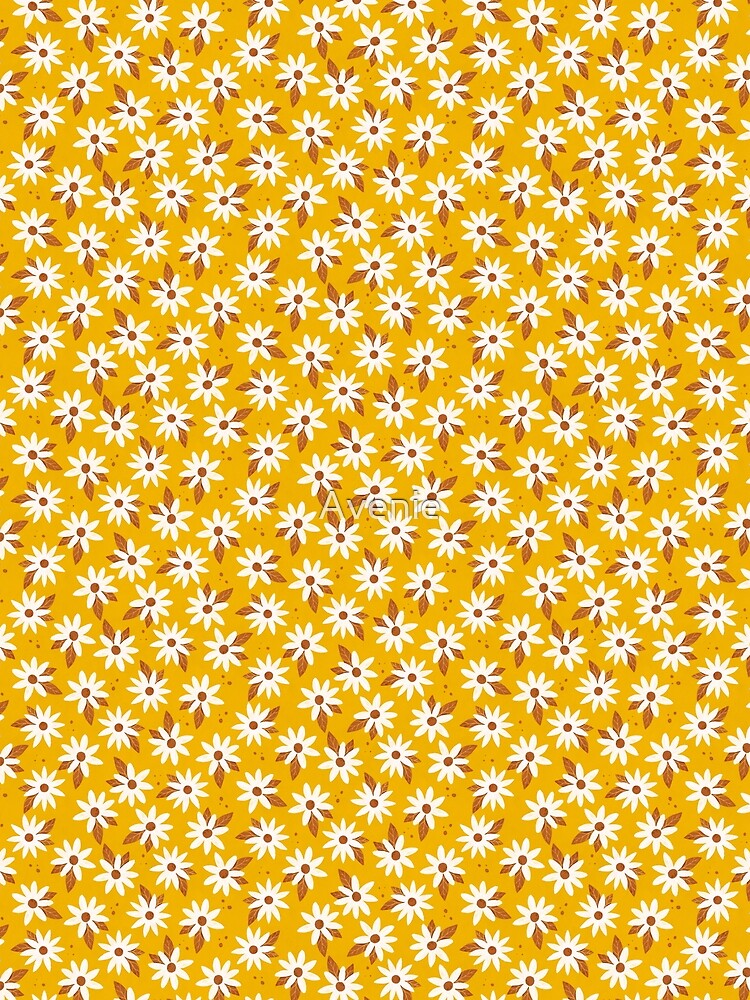 Boho Daisies Floral Print In Honey Yellow by Avenie T-Shirts, Hoodie, Sweatshirt | BlankRebels.com (Image 2)