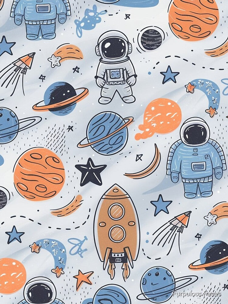 Doodle Spacexplorers Pattern by Furbulous Faces T-Shirts, Hoodie, Sweatshirt | BlankRebels.com (Image 2)